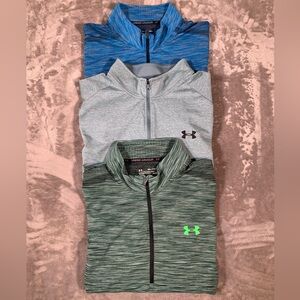 Under Armour 1/2 Zip Up Sweater Bundle Men's 2XL Heatgear Vanish Seamless
